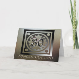 Mitarbeiter 30 Jahre Jubiläum Elegant Golden Karte