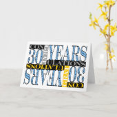 Mitarbeiter 30 Jahre Jubiläum Herzlichen Glückwuns Karte (Gelbe Blume)