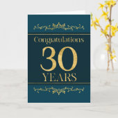 Mitarbeiter 30 Jahre Jubiläum Stilvolles formales Karte (Gelbe Blume)