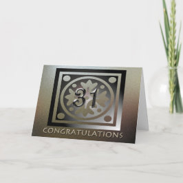 Mitarbeiter 31. Jubiläum Elegant Golden Karte