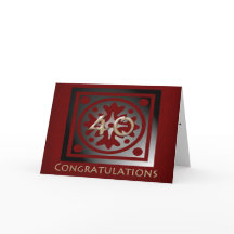 Mitarbeiter 40 Jahre Jubiläum Elegant Red