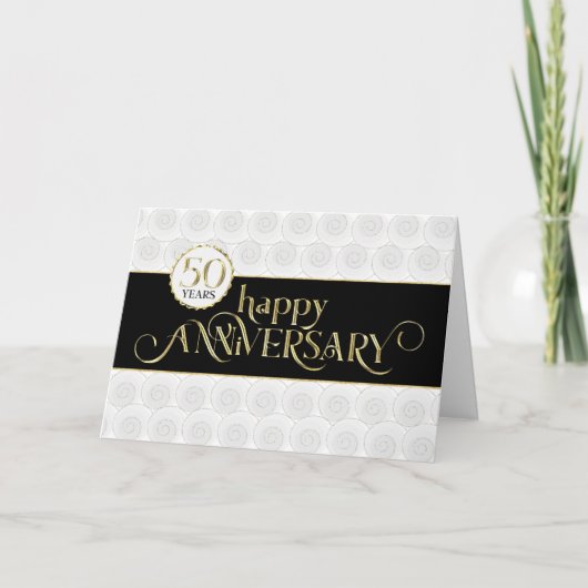 Mitarbeiter 50 Jahre alt - Prestigees Schwarzes Go Karte (Vorderseite)