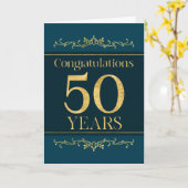 Mitarbeiter 50 Jahre Jubiläum Stilvolles formales  Karte (Gelbe Blume)