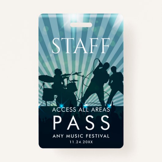 Mitarbeiter - All Access Pass Musikfestival Ausweis (Vorderseite)