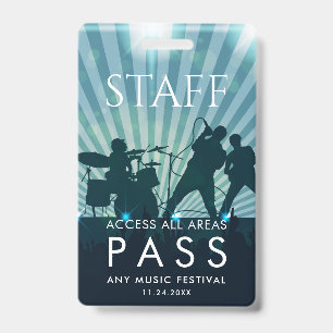 Mitarbeiter All Access Pass Musikfestival Personal Ausweis