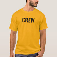 Mitarbeiter an der Front Print-Crew Mens Orange Ho
