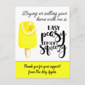 Mitarbeiter bedanken sich für das Geschenk echten  Postkarte (Vorderseite)