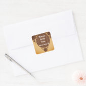 Mitarbeiter begrüßen großes Wildkatzen-Mustergesch Quadratischer Aufkleber (Umschlag)