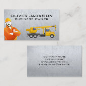 Mitarbeiter | Betriebskarte für Bauschleppfahrzeug Visitenkarte (Vorne/Hinten)