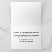 Mitarbeiter BIG 39 Jubiläum Elegant Golden Karte (Innenseite)