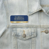 Mitarbeiter Business Custom Staff ID Navy Gold Namensschild (Beispiel)