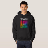 Mitarbeiter Crew Mens Black Hooded Sweatshirt (Vorne ganz)