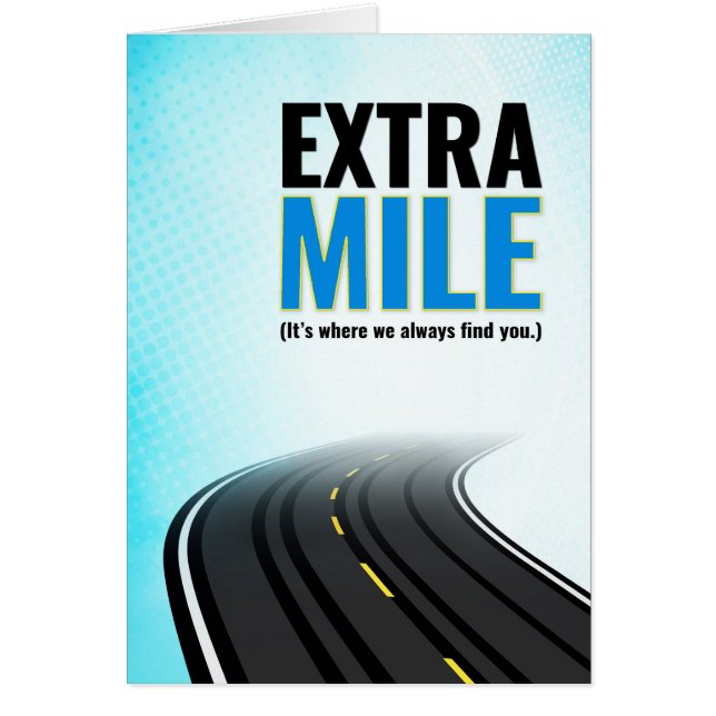 Mitarbeiter Danke, Extra Mile - Wo wir Sie finden (Vorne)