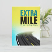 Mitarbeiter Danke, Extra Mile, wo wir Sie finden Karte (Stehend Vorderseite)