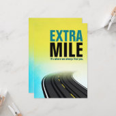 Mitarbeiter Danke, Extra Mile, wo wir Sie finden Karte (Vorderseite/Rückseite Beispiel)