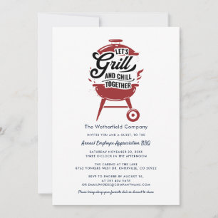 Mitarbeiter-Dankes- Grill- und Chill-Event Einladung