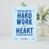 Mitarbeiter Dankeschön-Karte Dankeskarte (Stehend Vorderseite)