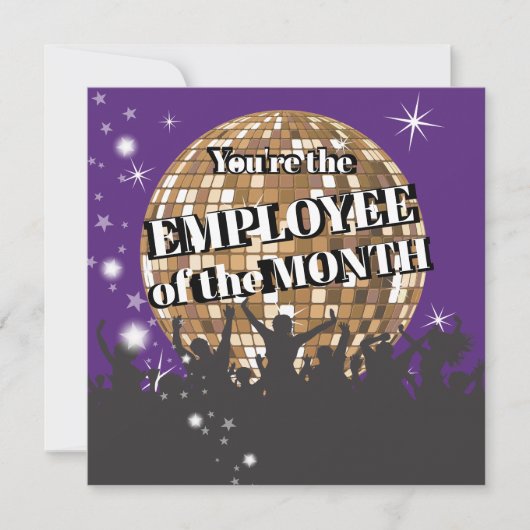 Mitarbeiter der Ausweis-Karte für den Monat Einladung (Vorderseite)