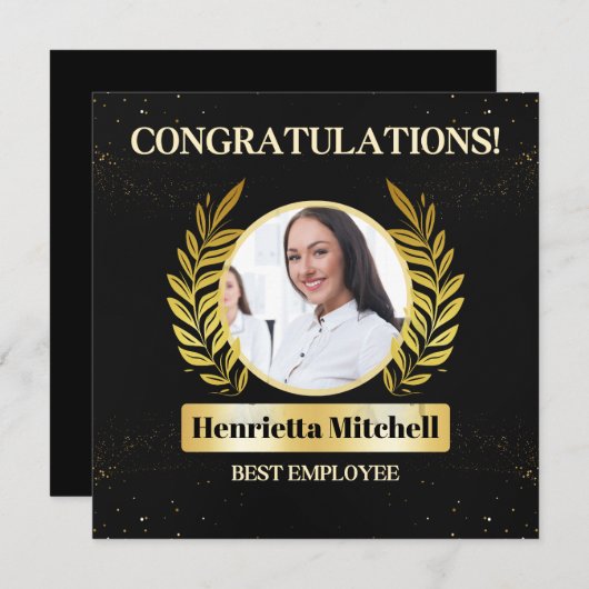 Mitarbeiter der Ausweis-Karte für den Monat Einladung (Vorne/Hinten)