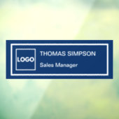 Mitarbeiter der Blue Corporate Logo Company Fensteraufkleber (Blatt 3)