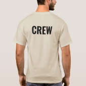 Mitarbeiter der Crew für die zweiseitige Sandfarbe T-Shirt (Rückseite)