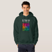 Mitarbeiter der Crew für Logotexte hinzufügen Mens Hoodie (Vorne ganz)