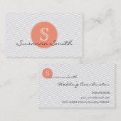 Mitarbeiter der eleganten Karte monograma (Vorne/Hinten)