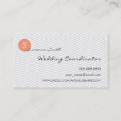 Mitarbeiter der eleganten Karte monograma (Rückseite)