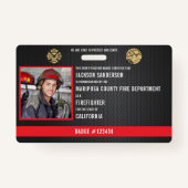 Mitarbeiter der Feuerwehr Ausweis (Vorderseite)