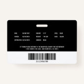 Mitarbeiter der Feuerwehr Ausweis (Rückseite)