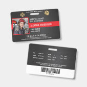 Mitarbeiter der Feuerwehr Ausweis (Front & Back)
