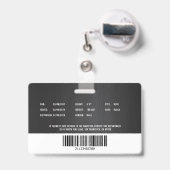 Mitarbeiter der Feuerwehr Ausweis (Rückseite mit Ausziehbar)