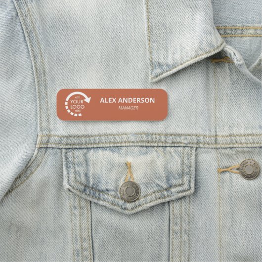 Mitarbeiter der Firma für benutzerdefinierte Logos Namensschild (Beispiel)