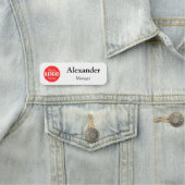 Mitarbeiter der Firma für benutzerdefinierte Logos Namensschild (Beispiel)