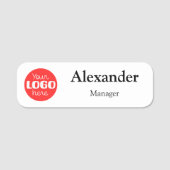 Mitarbeiter der Firma für benutzerdefinierte Logos Namensschild (Vorderseite)