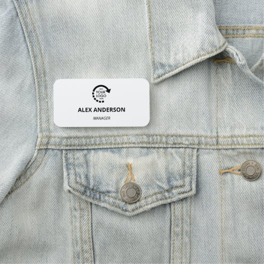 Mitarbeiter der Firma für benutzerdefinierte Logos Namensschild (Beispiel)
