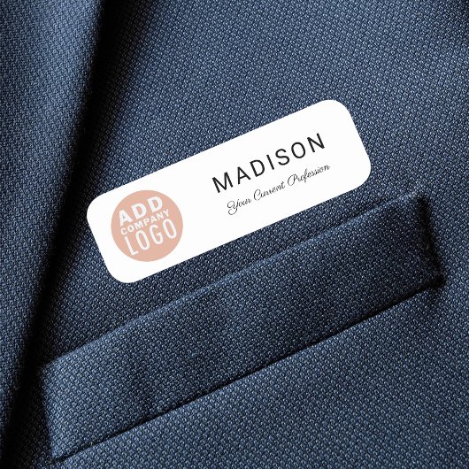 Mitarbeiter der Firma für Firmenlogo Namensschild