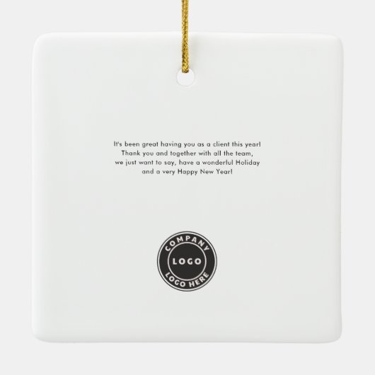 Mitarbeiter der Logo-Gesellschaft hinzufügen Weihn Keramikornament (Rückseite)