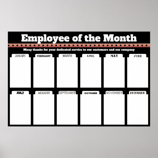 Mitarbeiter der Monatsanzeige für 4x6-Fotos Poster (Vorne)