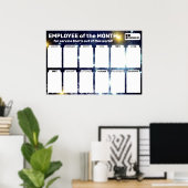 Mitarbeiter der Monatsanzeige für 4x6-Fotos Poster (Heimbüro)