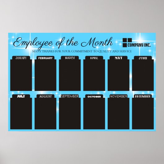 Mitarbeiter der Monatsanzeige für 4x6-Fotos Poster (Vorne)