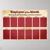 Mitarbeiter der Monatsanzeige für 4x6-Fotos Poster (Vorne)