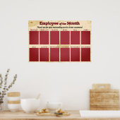 Mitarbeiter der Monatsanzeige für 4x6-Fotos Poster (Küche)