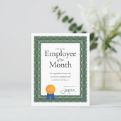 Mitarbeiter der Monatsbescheinigung (Stehend Vorderseite)