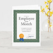 Mitarbeiter der Monatsbescheinigung auf Karte (Gelbe Blume)