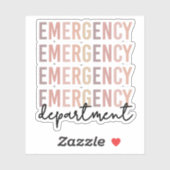 Mitarbeiter der Notfallabteilung | ER Nurse | ER T Aufkleber (Blatt)