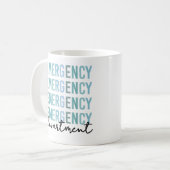 Mitarbeiter der Notfallabteilung | ER Nurse | ER T Kaffeetasse (Vorderseite Links)