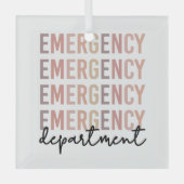 Mitarbeiter der Notfallabteilung | ER Nurse | ER T Ornament Aus Glas (Vorderseite)