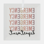 Mitarbeiter der Notfallabteilung | ER Nurse | ER T Ornament Aus Glas (Rückseite)