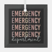 Mitarbeiter der Notfallabteilung | ER Nurse | ER T Ornament Aus Glas (Vorderseite)